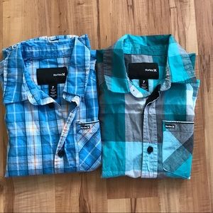 Plaid short sleeve button down for boys